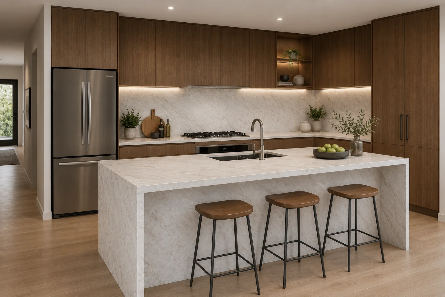 Pearl Ivory in kitchen
