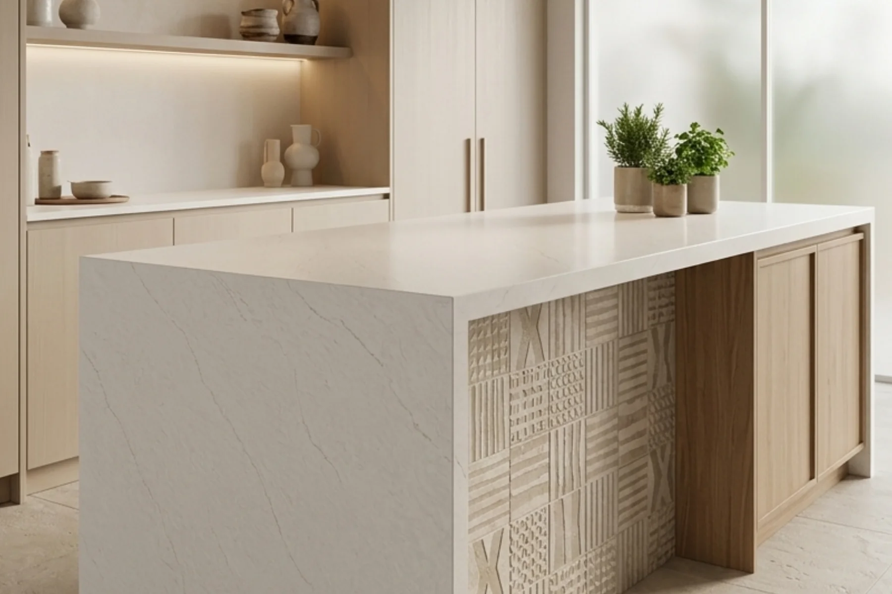 Taj Ivory in kitchen