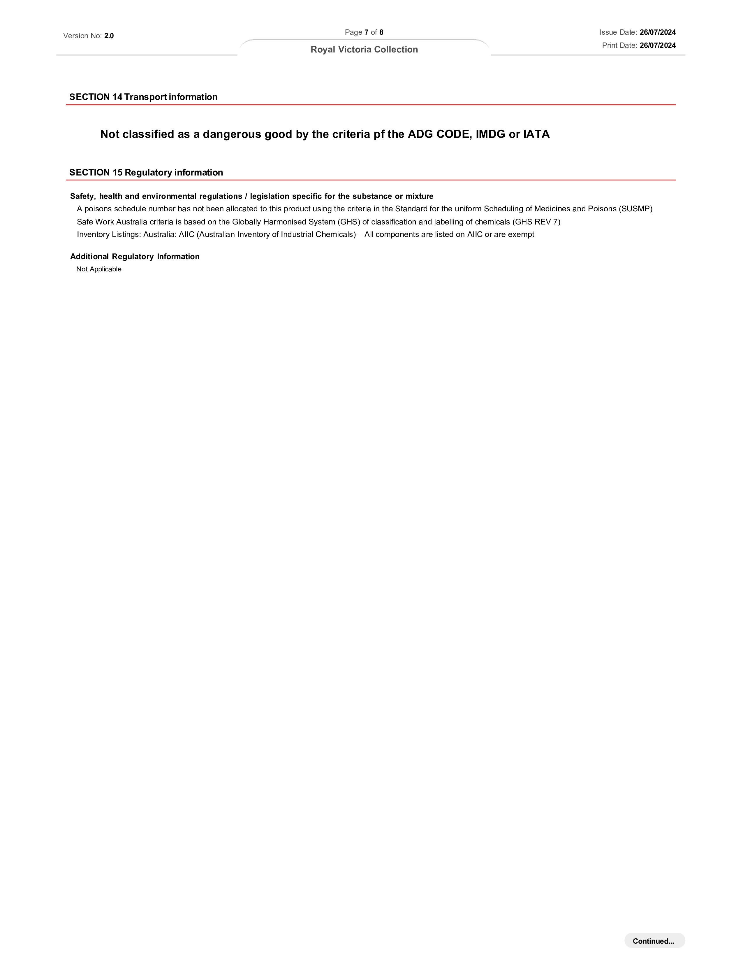 Safety Data Sheet — Page 7
